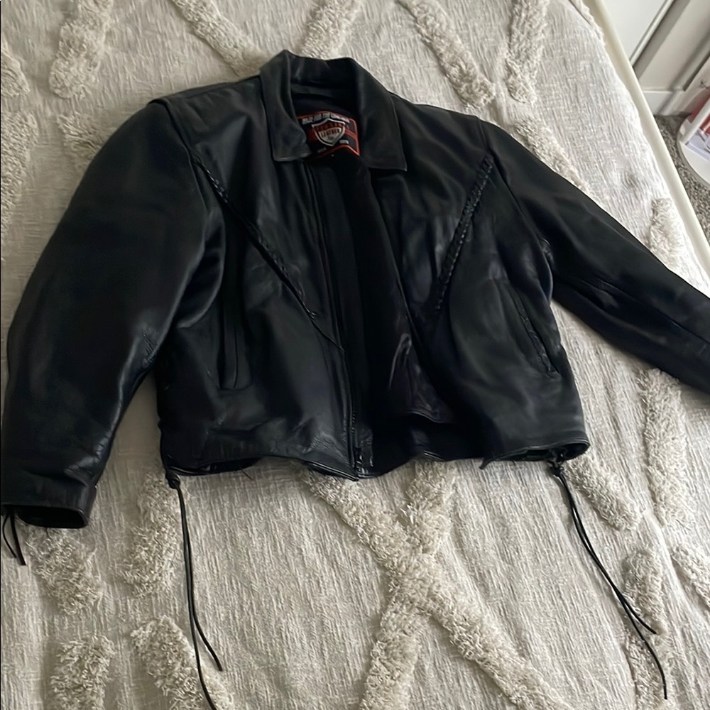 Black Leather Biker Jacket